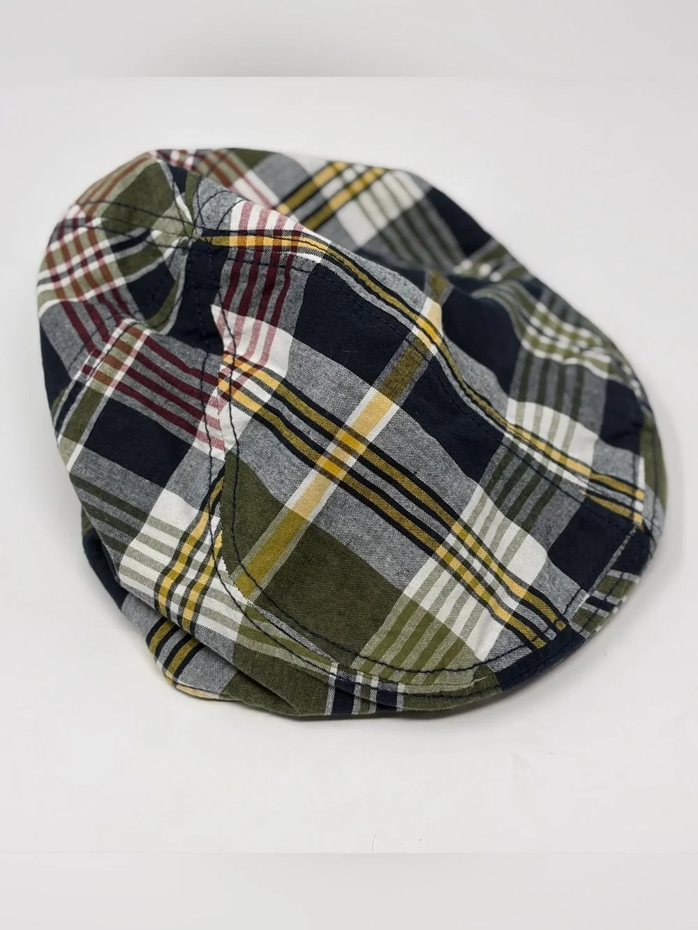 Gymboree Boys Plaid Green Navy Cap - Kids Cap Hat Accessory